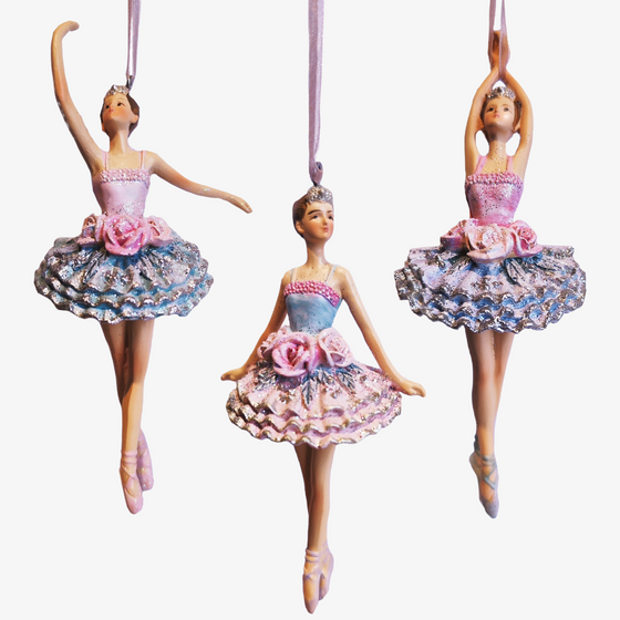 Pastel Rose Resin Ballerina