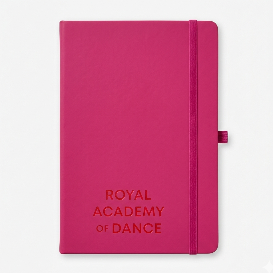 RAD Logo Pastel Notebook Dark Pink