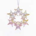 Rainbow Acrylic Iridescent Star Wreath