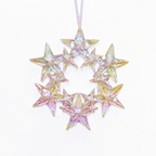 Rainbow Acrylic Iridescent Star Wreath
