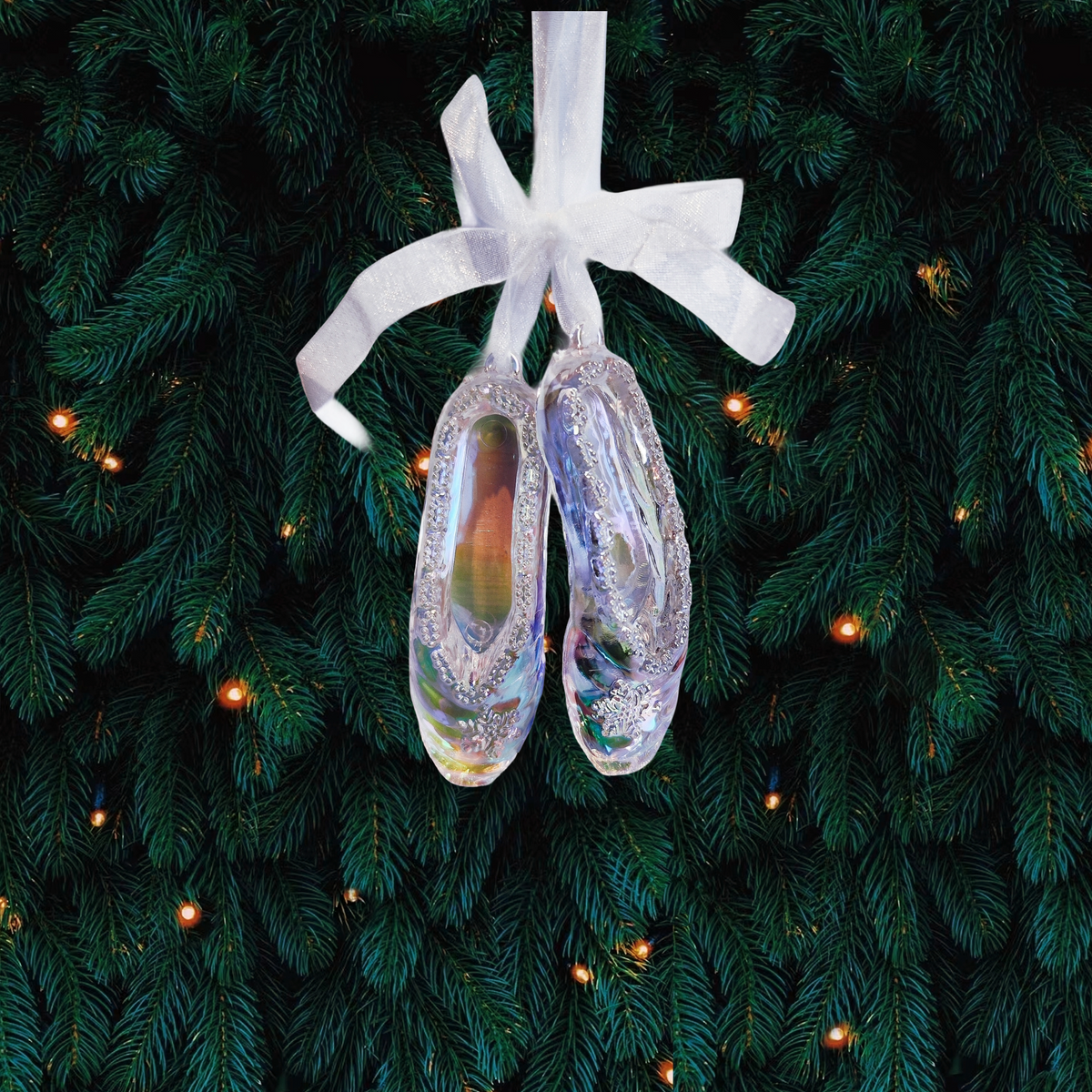 Rainbow Iridescent ballet shoes
