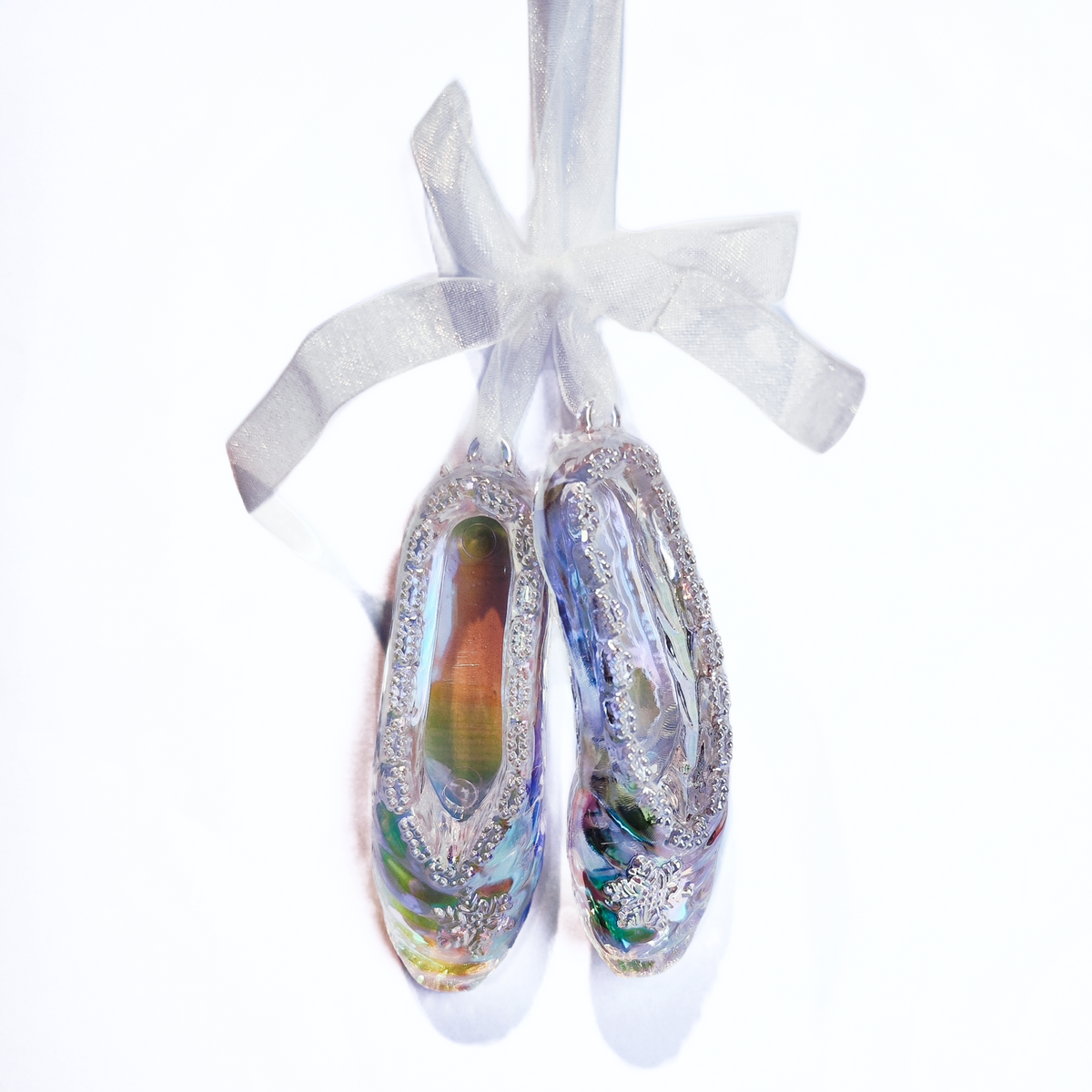 Rainbow Iridescent ballet shoes