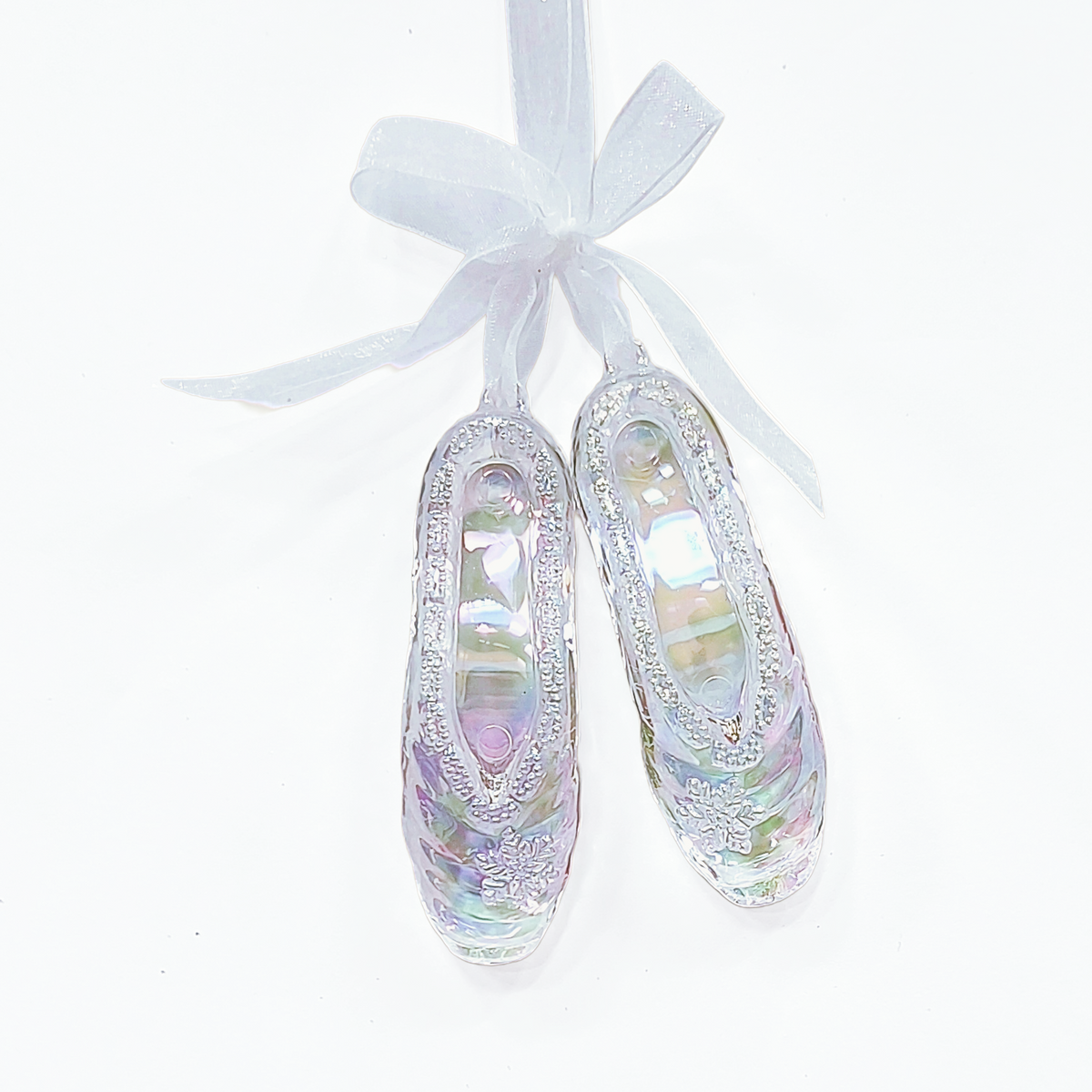 Rainbow Iridescent ballet shoes