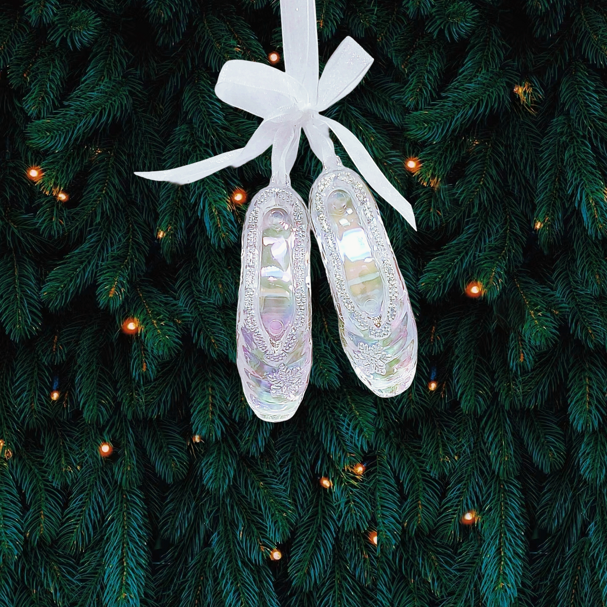 Rainbow Iridescent ballet shoes