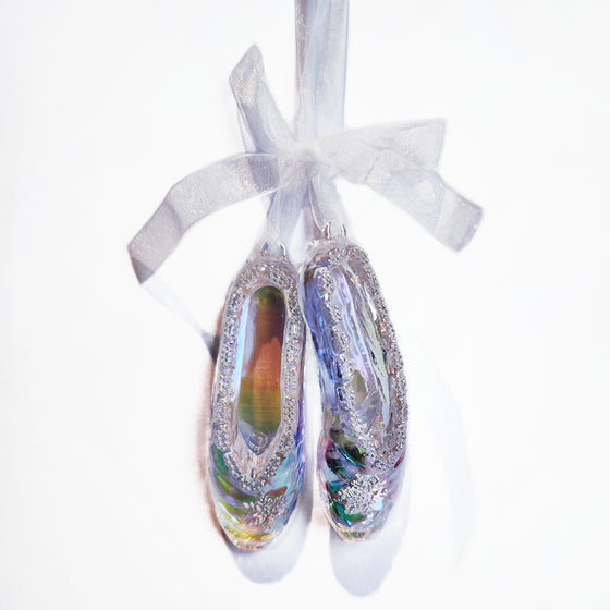 Rainbow Iridescent ballet shoes