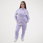  lilac fitness jogger with cargo pockets and an elasticated waistband. Royal Academy of Dance logo in red