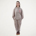 Stone fitness jogger with cargo pockets and an elasticated waistband. Royal Academy of Dance logo in red