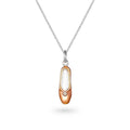 DIAMOND BALLET SHOE NECKLACE ROSE GOLD