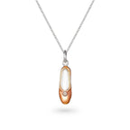 DIAMOND BALLET SHOE NECKLACE ROSE GOLD