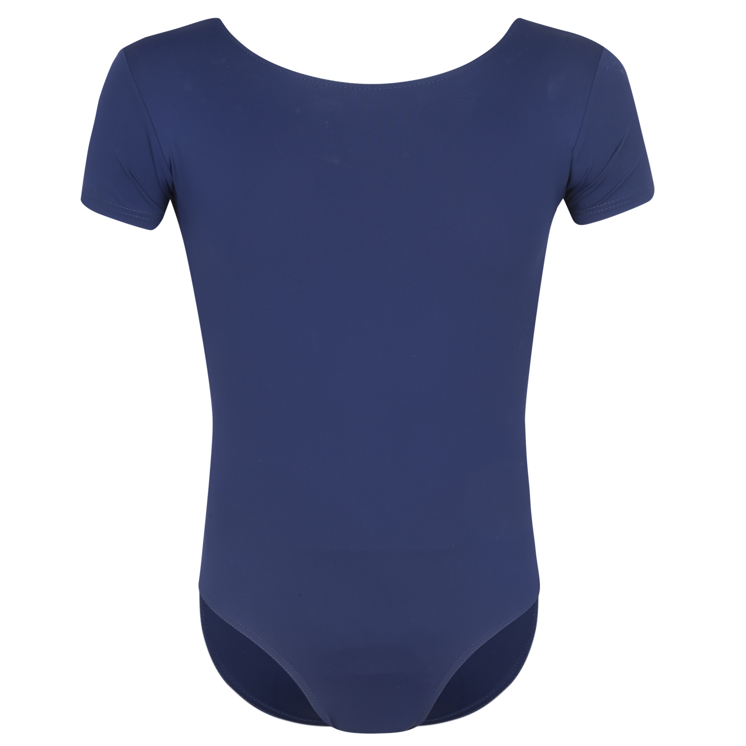 Official RAD regulation uniform: the Freed of London Rowan navy male ballet leotard for all grades. This short-sleeved, scoop neck dance top features the RAD logo and high-performance sustainable ECONYL recycled fabric, meeting the standards for eco-friendly male ballet exam wear. Designed for durability and comfort, this essential recycled leotard ensures a professional silhouette for Royal Academy of Dance examinations and studio practice