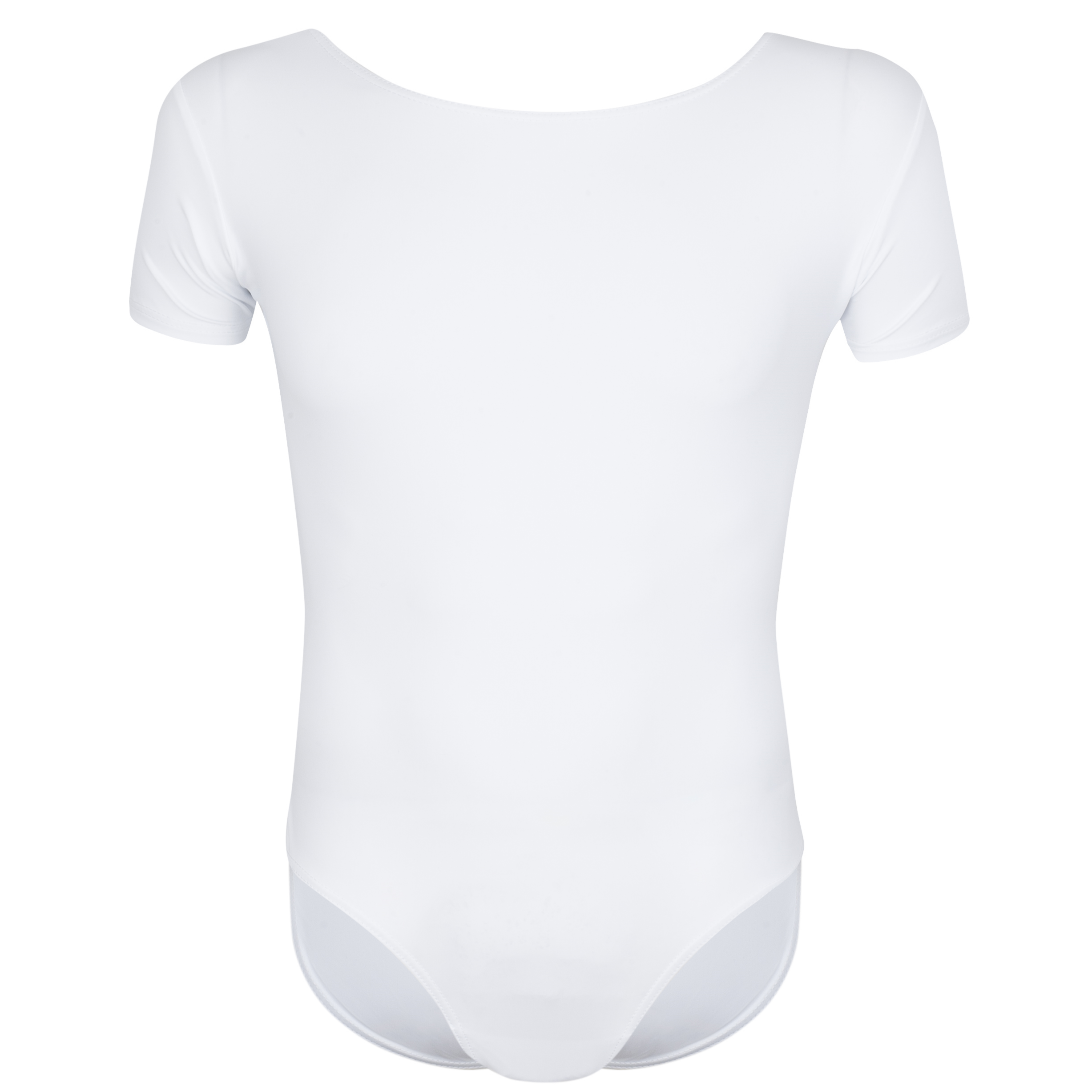 Official RAD regulation uniform: the Freed of London Rowan white male ballet leotard for all grades. This short-sleeved, scoop neck dance top features the RAD logo and high-performance sustainable ECONYL recycled fabric, meeting the standards for eco-friendly male ballet exam wear. Designed for durability and comfort, this essential recycled leotard ensures a professional silhouette for Royal Academy of Dance examinations and studio practice