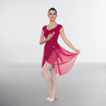 Semi Sheer Wrapover Skirt Burgundy