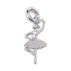 Sterling Silver Ballerina Charm