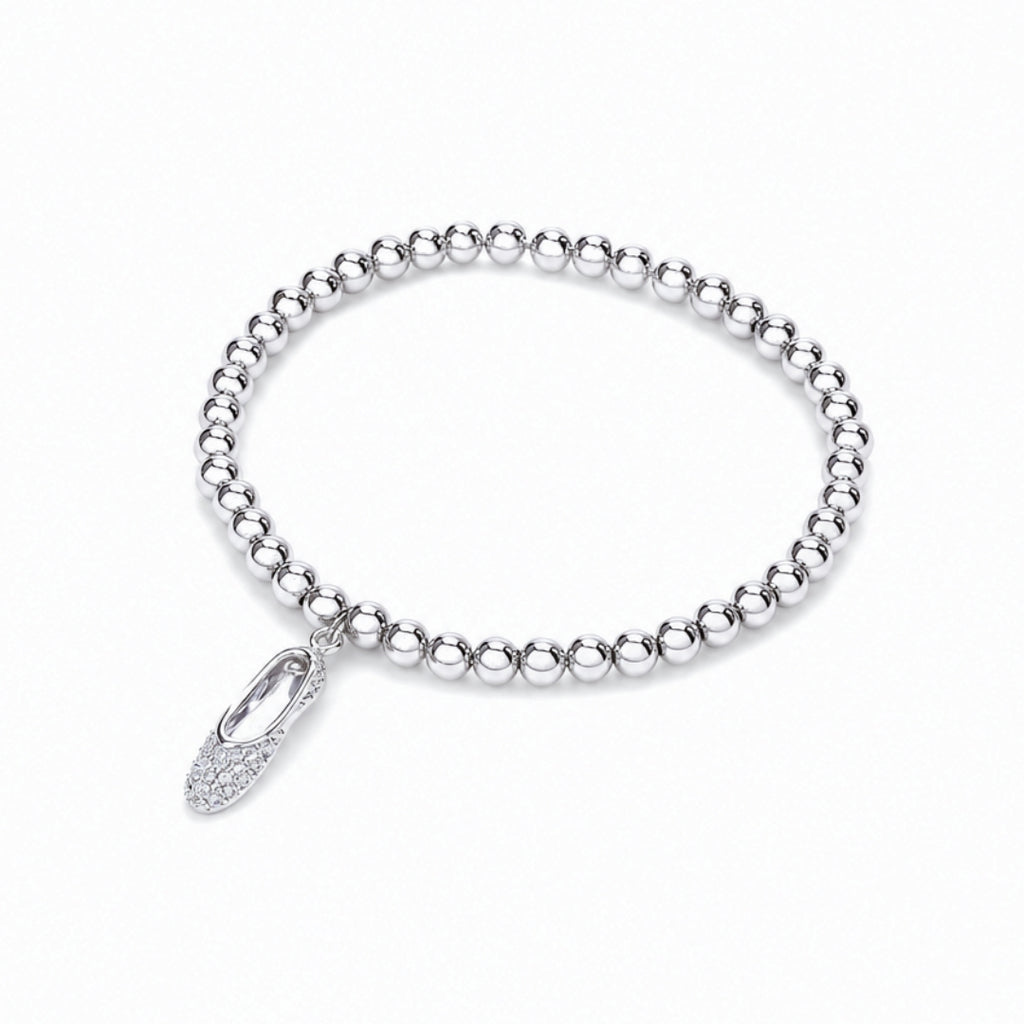 Sterling Sliver Ballet Shoe Charm Bracelet