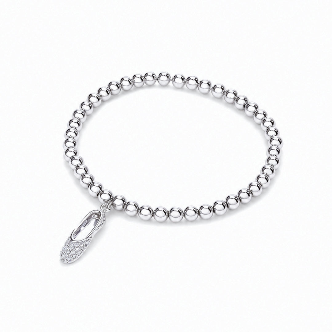 Sterling Sliver Ballet Shoe Charm Bracelet