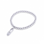 Sterling Sliver Ballet Shoe Charm Bracelet