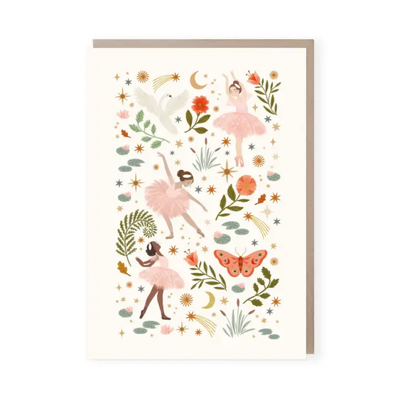 Swan Lake Ballerina Card