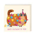 Tinsel Dazzle Birthday Cat Card