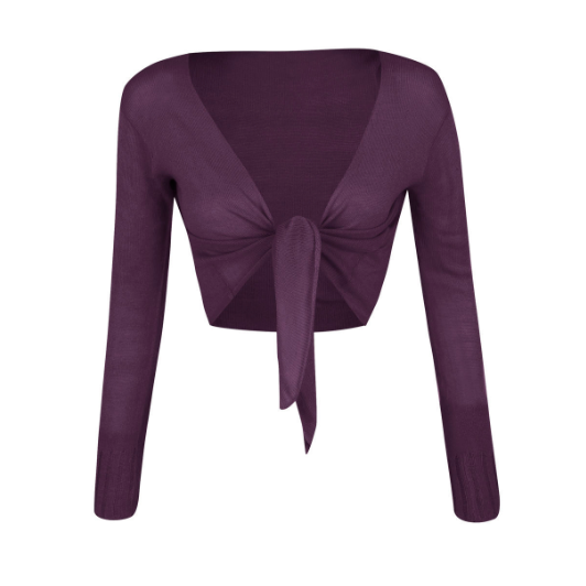 Tied Knitted Crossover Cardigan