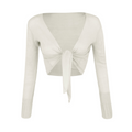 Tied Knitted Crossover Cardigan