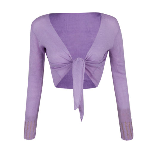 Tied Knitted Crossover Cardigan