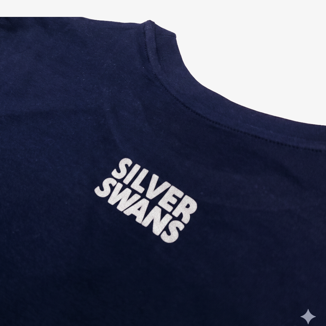 Silver Swans ® T-shirt Navy & Silver