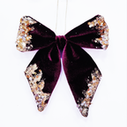 Velvet Bow with Gold Trim