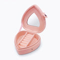 Velvet Heart Jewellery Box Blush Pink