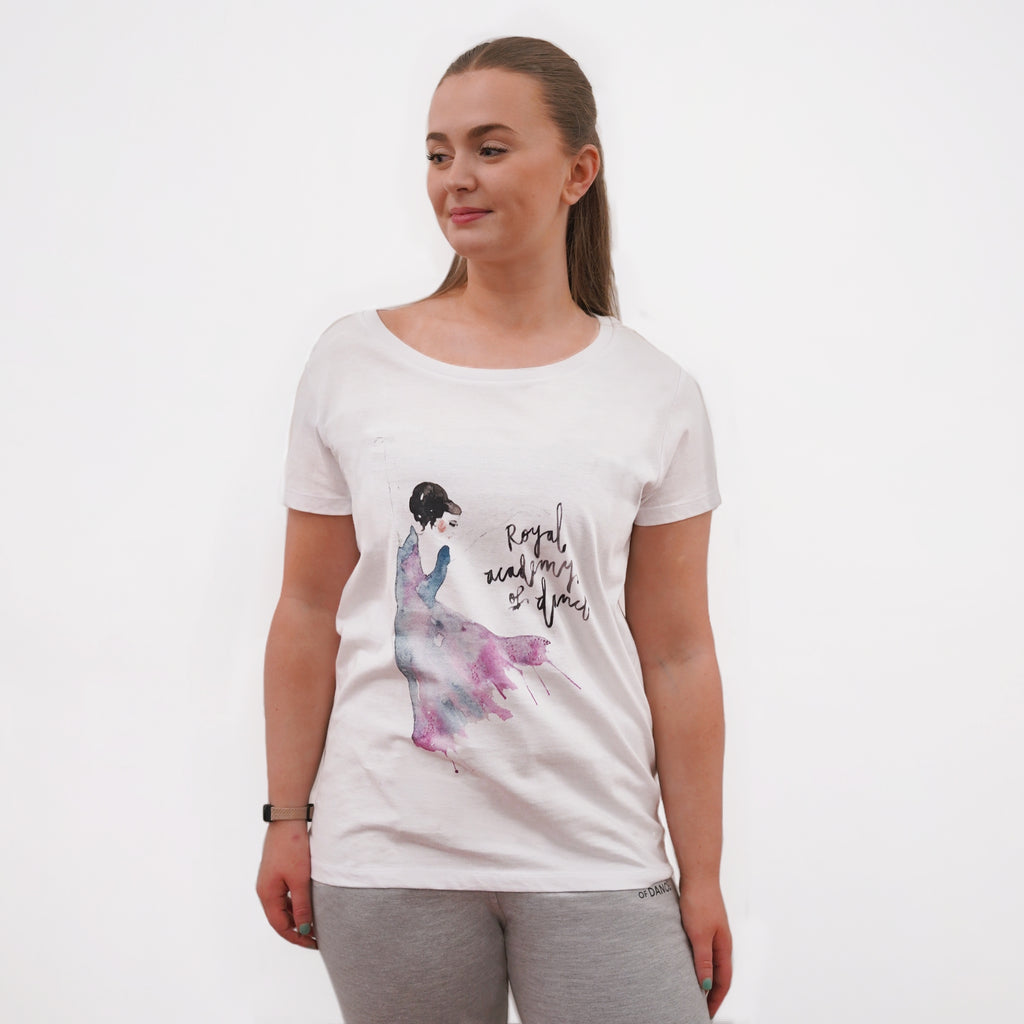 Watercolour Dancer Loose Fit T-shirt Blue