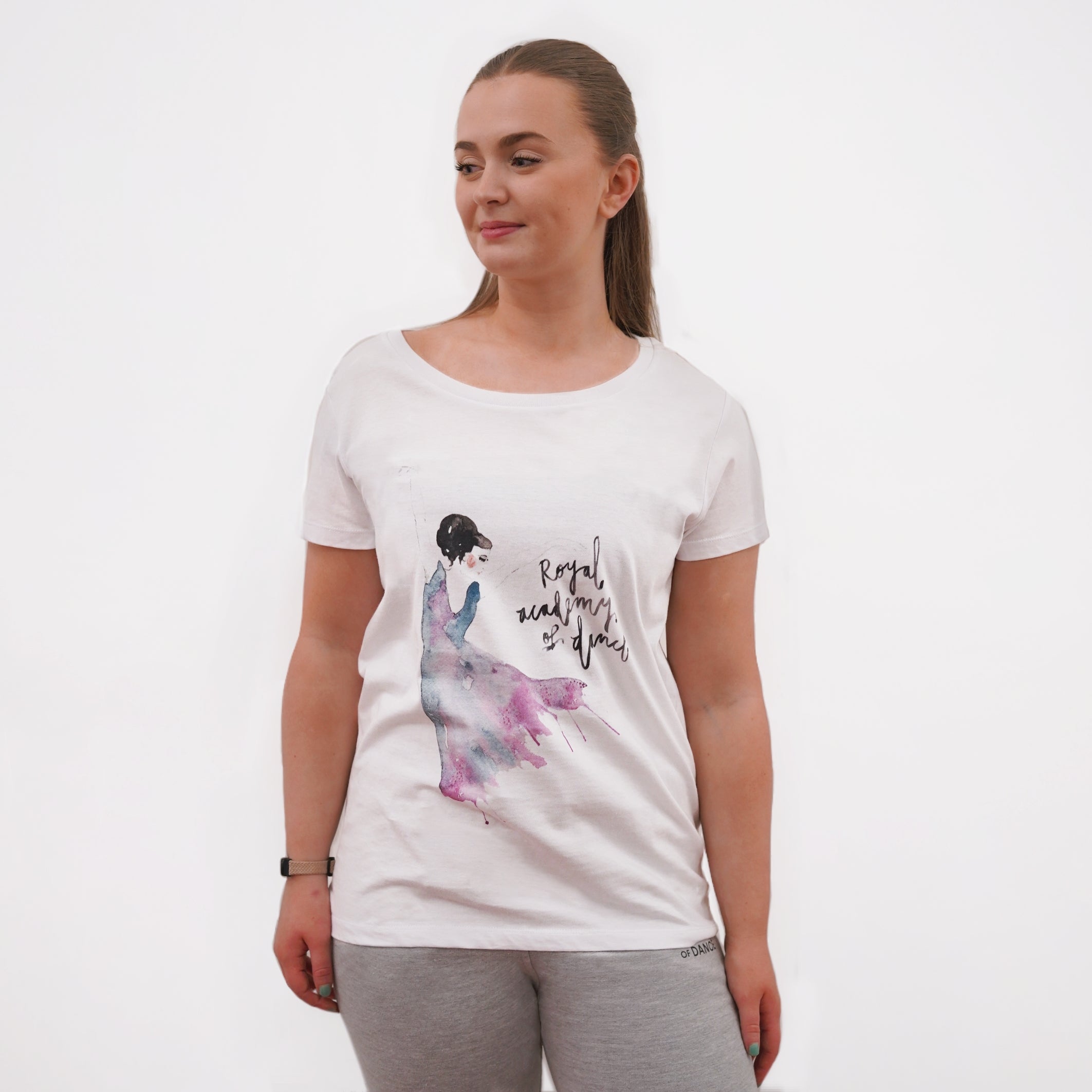 Watercolour Dancer Loose Fit T-shirt Blue