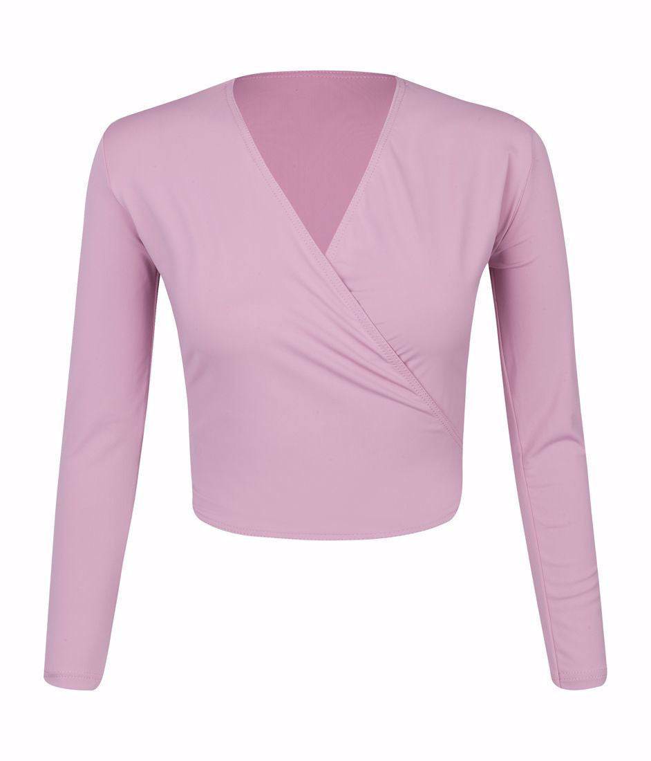 Rose Alycia crossover wrap cardigan is a versatile essential for the Royal Academy of Dance (RAD) uniform across all grades. Embodying the balletcore aesthetic, this regulation crossover features a flattering tie-waist and long sleeves for a professional, streamlined look. Crafted for breathable comfort, it aligns with the trend for sustainable, high-performance dancewear. Perfect for warm-ups and exams, it provides an elevated, modest layer for every aspiring dancer.