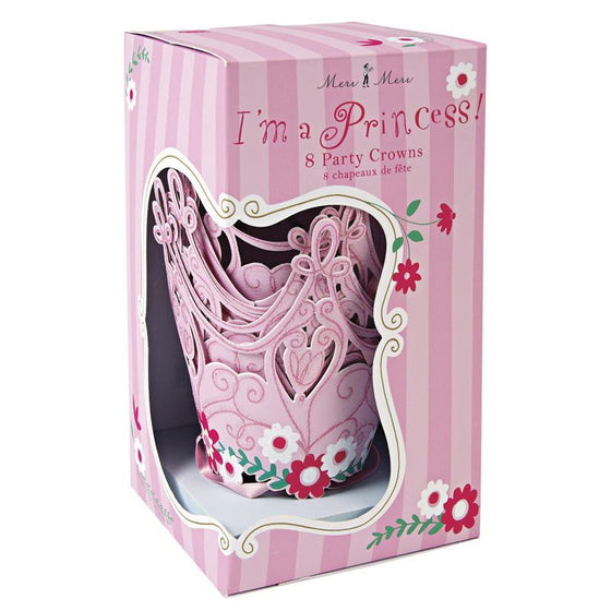 Meri Meri Pink Party Crowns 8 Pack