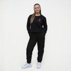 Arabesque Cropped Sweatshirt Black
