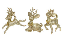  Gold Glitter Reindeer