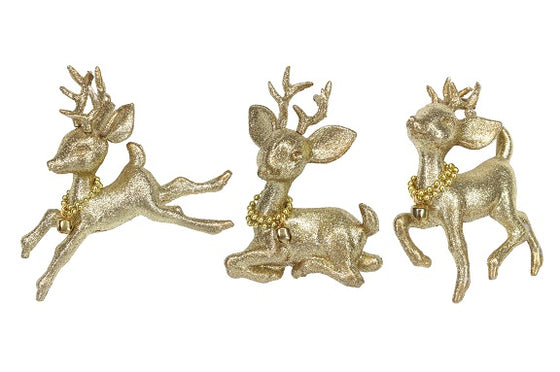 Gold Glitter Reindeer