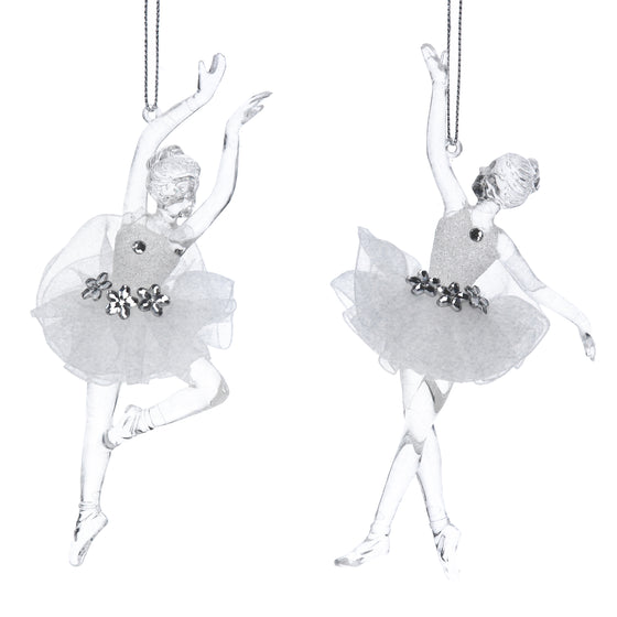Silver Acrylic & Fabric Ballerina