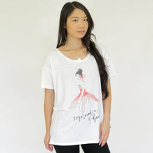  Watercolour Dancer Loose Fit T-Shirt Red