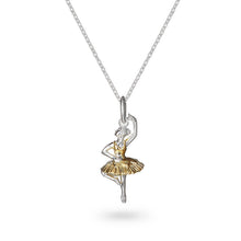  Sterling Silver Pointe Necklace with Gold Plate