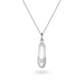 DIAMOND BALLET SHOE NECKLACE SILVER