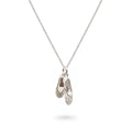 CZ-Encrusted Pair of Ballet Shoes Necklace Sterling Silver
