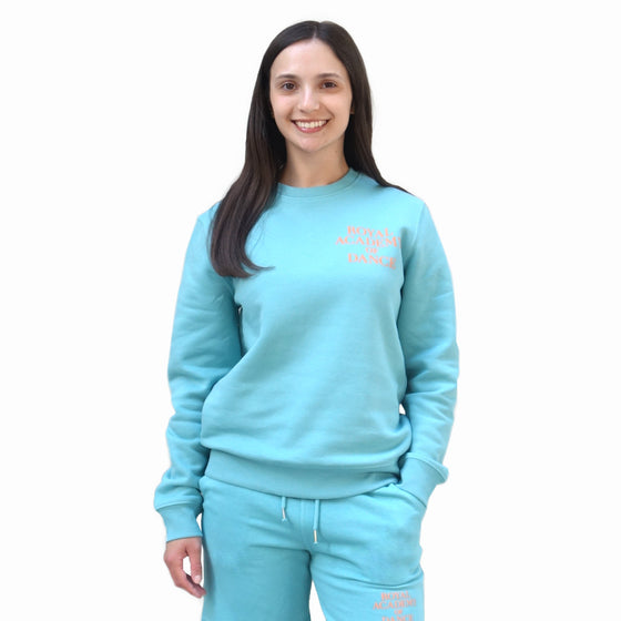 Organic Unisex Sweat Top Duck Egg Blue