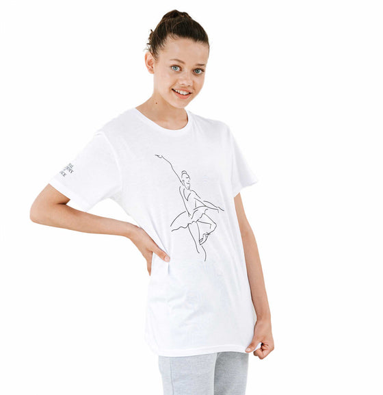 Organic Cotton Line Drawing T-Shirt White