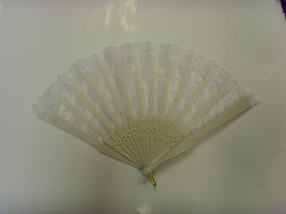 Lace Fan White
