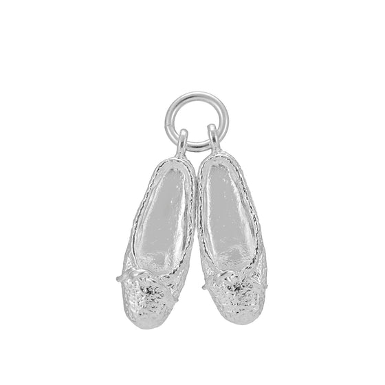 Silver charm - Pair of Ballet Shoes